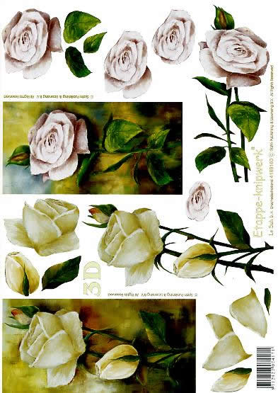 3D-Bogen LeSuh 4169160 Weie Rose