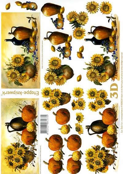 3D-Bogen LeSuh 4169634 Krbisse und Sonnenblumen