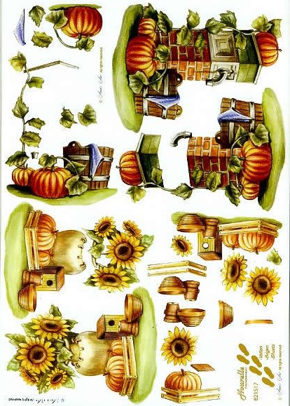 3D-Bogen LeSuh 821517 Sonnenblume und Krbis
