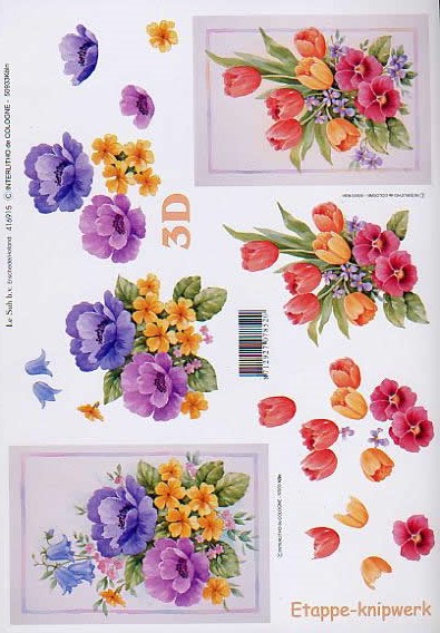 3D-Bogen LeSuh 416915 Tulpen und Anemonen