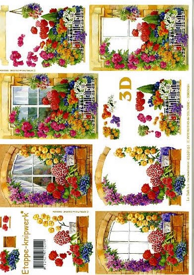 3D-Bogen LeSuh 4169161 Blumen im Fenster