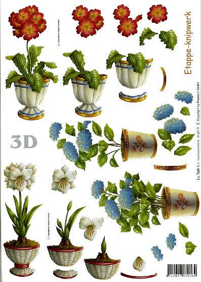 3D-Bogen LeSuh 416919 Blumen im Topf