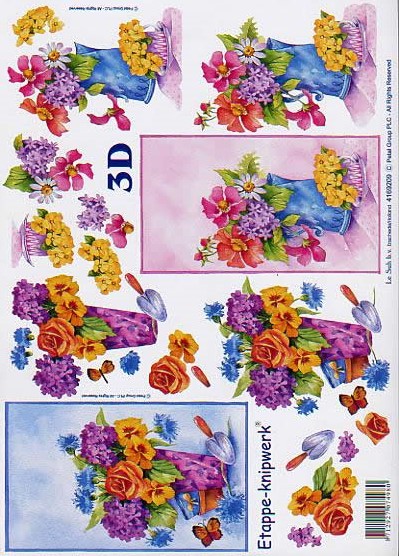 3D-Bogen LeSuh 4169209 Blumen in Kanne
