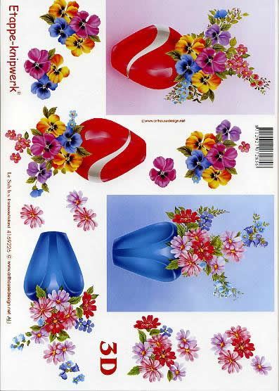 3D-Bogen LeSuh 4169226 Vase mit Blumen