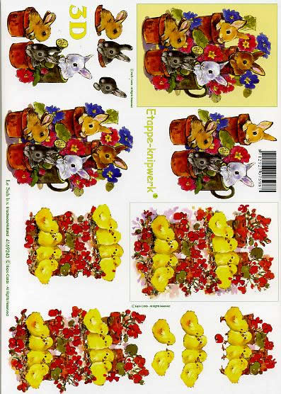 3D-Bogen LeSuh 4169243 Osterhase und Küken