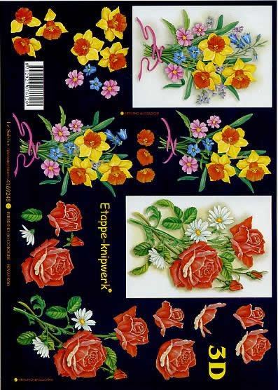 3D-Bogen LeSuh 4169248 Narzissen und Rosen