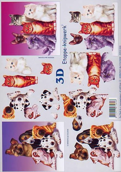 3D-Bogen LeSuh 4169264 Katzen und Hunde