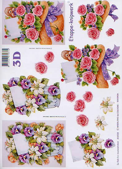 3D-Bogen LeSuh 416928 Rosen und Veilchen