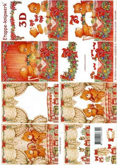 3D-Bogen LeSuh 4169315 Weihnachtsbären