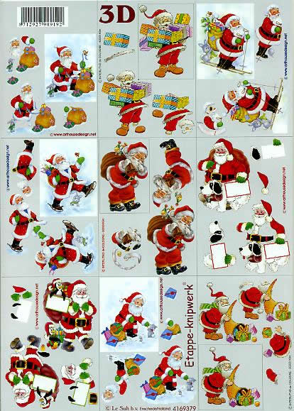 3D-Bogen LeSuh 4169379 Weihnachtsmänner klein