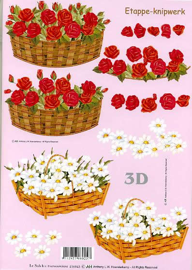 3D-Bogen LeSuh 416943 Rosen und Margeriten