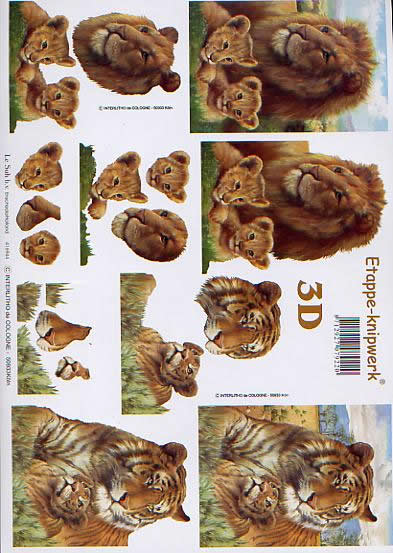 3D-Bogen LeSuh 416944 Tiger und Löwe