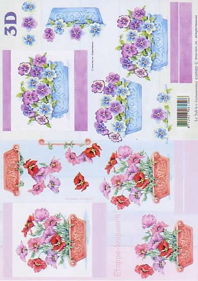 3D-Bogen LeSuh 4169450 Blumen in Schale