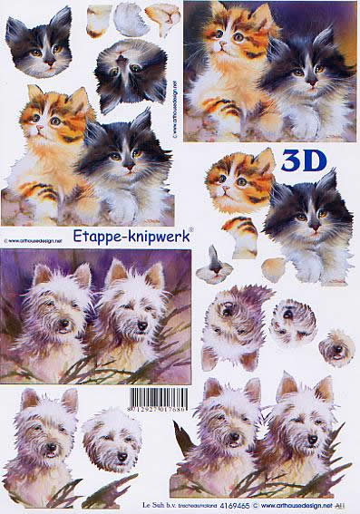3D-Bogen LeSuh 4169465 Katzen und Hunde