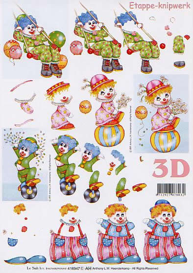 3D-Bogen LeSuh 416947 Clowns