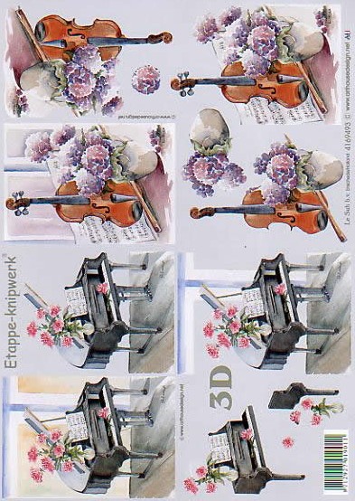 3D-Bogen LeSuh 4169493 Klavier und Geige