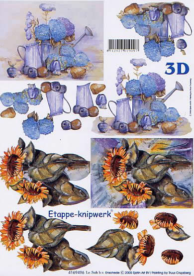 3D-Bogen LeSuh 4169496 Sonnenblume und Hortensie
