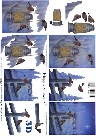 3D-Bogen LeSuh 4169509 Vögel im Schnee