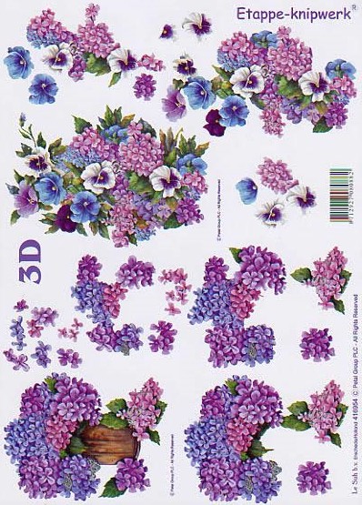 3D-Bogen LeSuh 416954 Hortensien und Veilchen