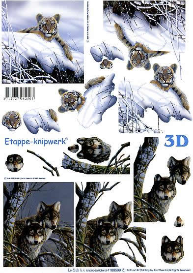 3D-Bogen LeSuh 4169599 Tiger und Wolf