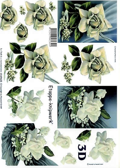 3D-Bogen LeSuh 4169625 Weiße Rosen