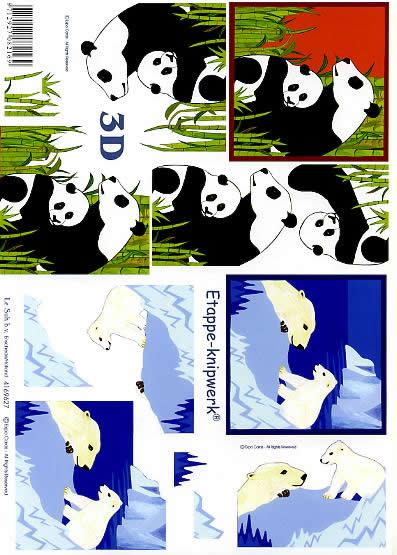 3D-Bogen LeSuh 4169627 Polarbär und Panda
