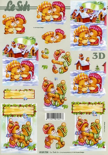 3D-Bogen LeSuh 4169734 Weihnachtsbären
