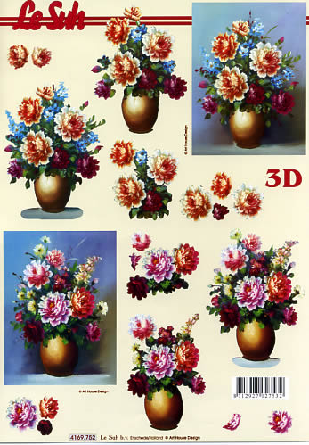 3D-Bogen LeSuh 4169752 Blumen in Vase