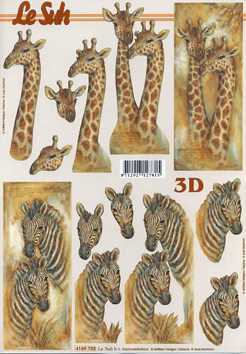 3D-Bogen LeSuh 4169755 Giraffe und Zebra