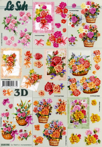 3D-Bogen LeSuh 4169796 Rosen klein