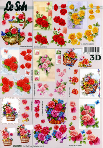 3D-Bogen LeSuh 4169797 Rosen klein