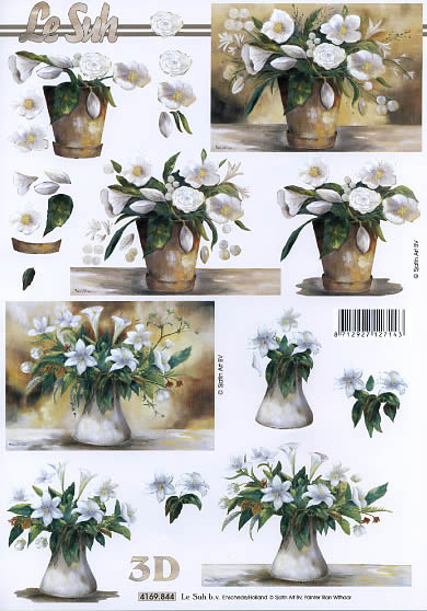 3D-Bogen LeSuh 4169844 Weiße Blumen