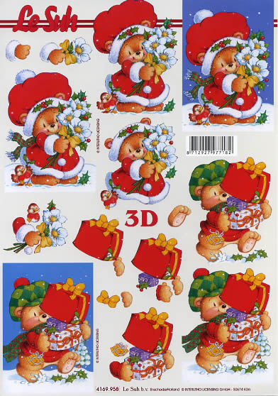 3D-Bogen LeSuh 4169958 Weihnachtsbär
