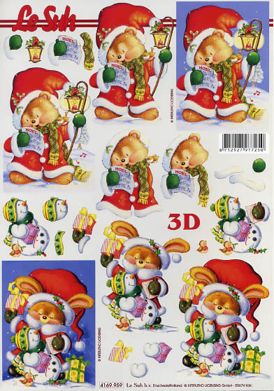 3D-Bogen LeSuh 4169959 Weihnachtsbär