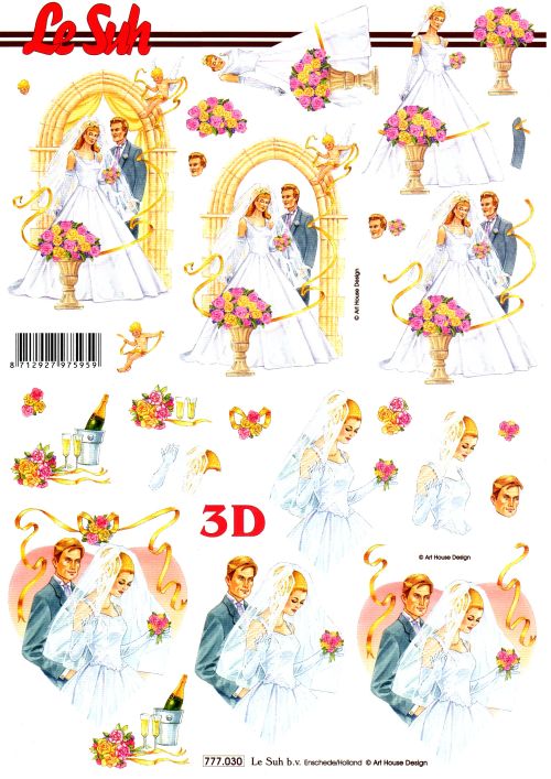 3D-Bogen LeSuh 777030 Brautpaar