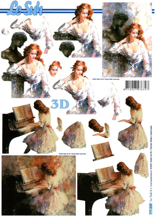 3D-Bogen LeSuh 777.039 Dame und Piano
