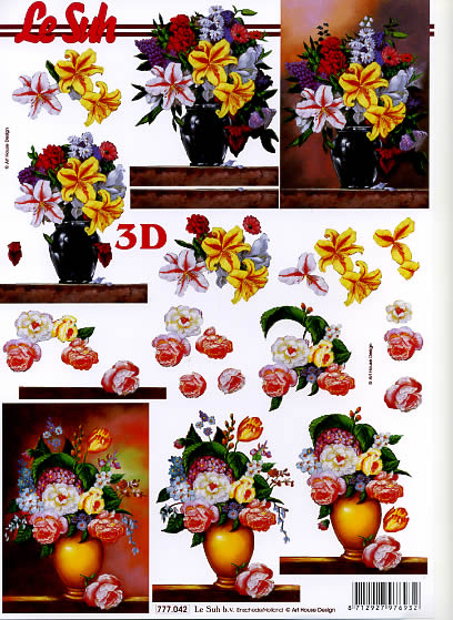 3D-Bogen LeSuh 777.042 Vase mit Blumen