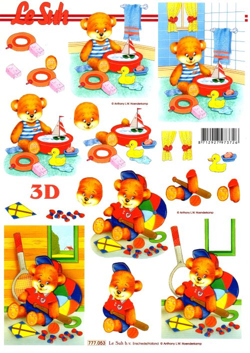 3D-Bogen LeSuh 777053 Teddy spielt