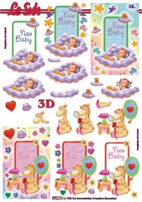 3D-Bogen LeSuh 777111 Baby und Plüschtier