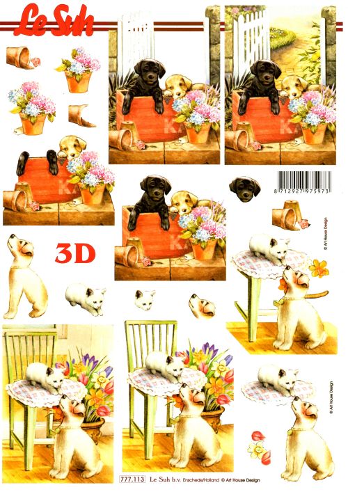 3D-Bogen LeSuh 777.113 Hund und Katze