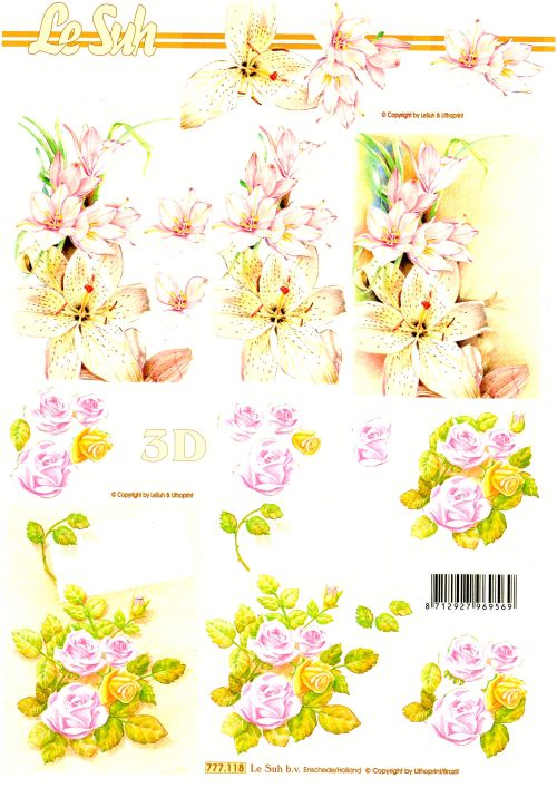 3D-Bogen LeSuh 777.118 Rosen und Lilien