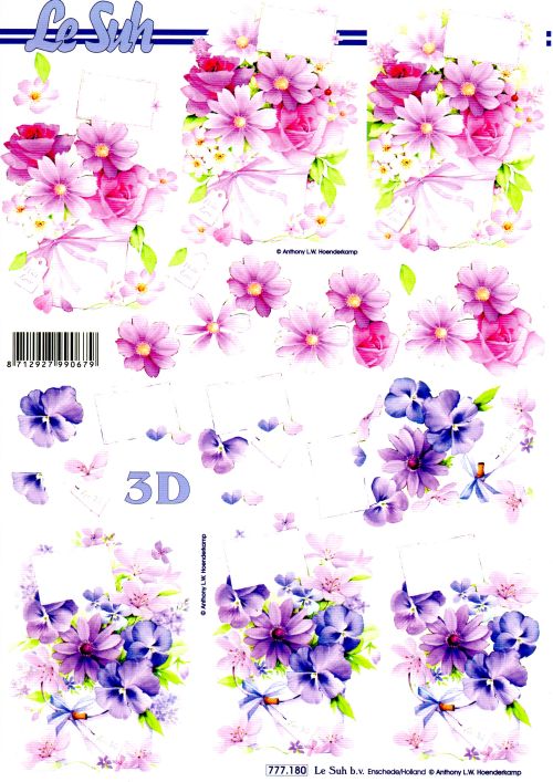 3D-Bogen LeSuh 777.180 Blumen mit Karte