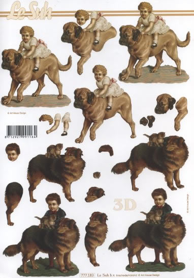 3D-Bogen LeSuh 777.183 Kind mit Hund