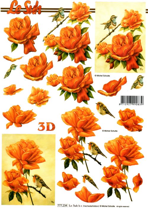 3D-Bogen LeSuh 777.234 Rosen mit Vogel
