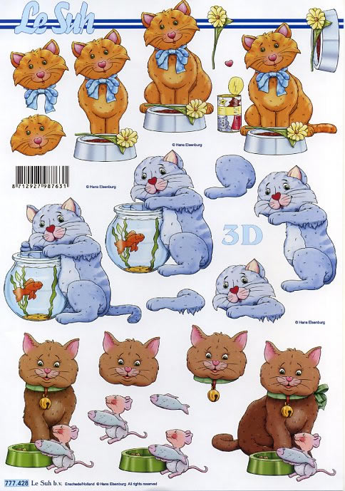 3D-Bogen LeSuh 777.428 Süße Kätzchen