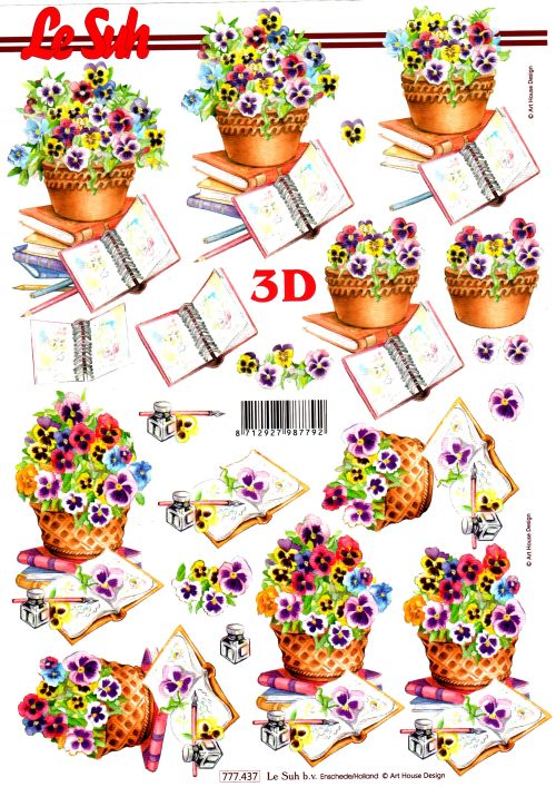 3D-Bogen LeSuh 777.437 Veilchen in Schale