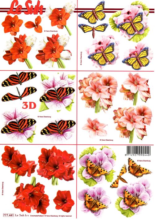 3D-Bogen LeSuh 777.441 Blumen und Schmetterling