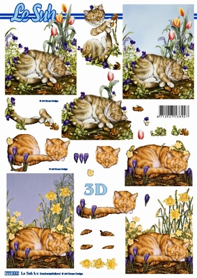 3D-Bogen LeSuh 777.532 Schlafende Katze