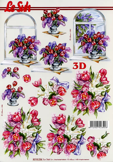 3D-Bogen LeSuh 8215236 Tulpen und Flieder