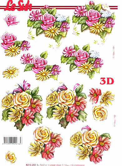 3D-Bogen LeSuh 8215240 Blumen auf Papier